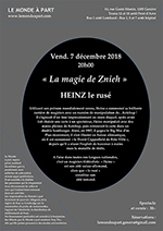 « La magie de Znieh » avec HEINZ le rusé vendredi 7 décembre 2018 à 20 heures
