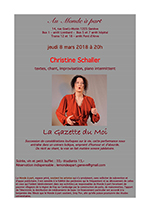 Christine Schaller textes, chant, improvisation, piano intermittent
