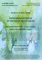 "Nuits romantiques et paysages bucoliques" Christelle MONNEY, mezzo-soprano et Julia SALLABERRY, harpe